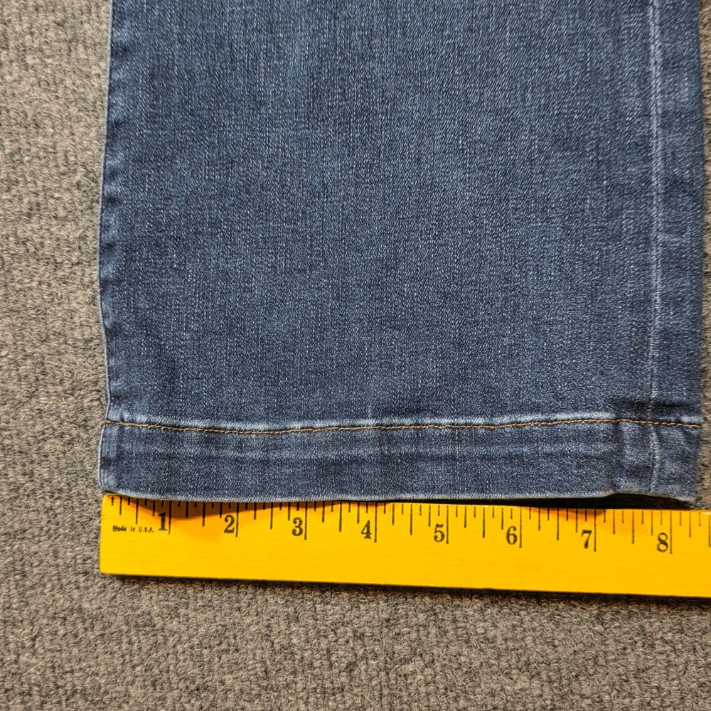 Express Boot High Rise Jeans 6 Long Dark Wash‎ Denim Retro 70s Womens - Picture 6 of 13